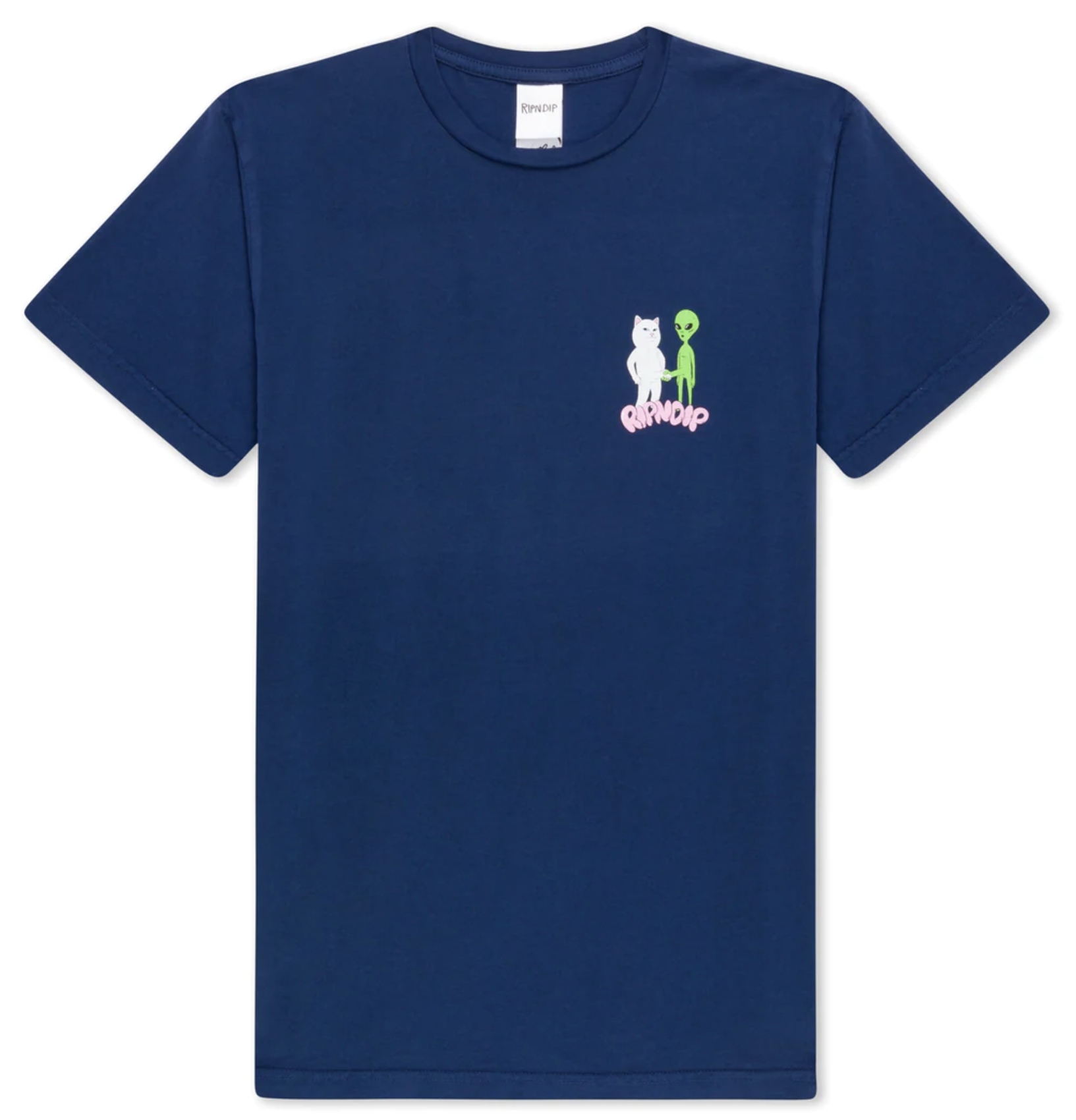 Футболка RIPNDIP Handshake Tee Navy купить в Бордшоп#1